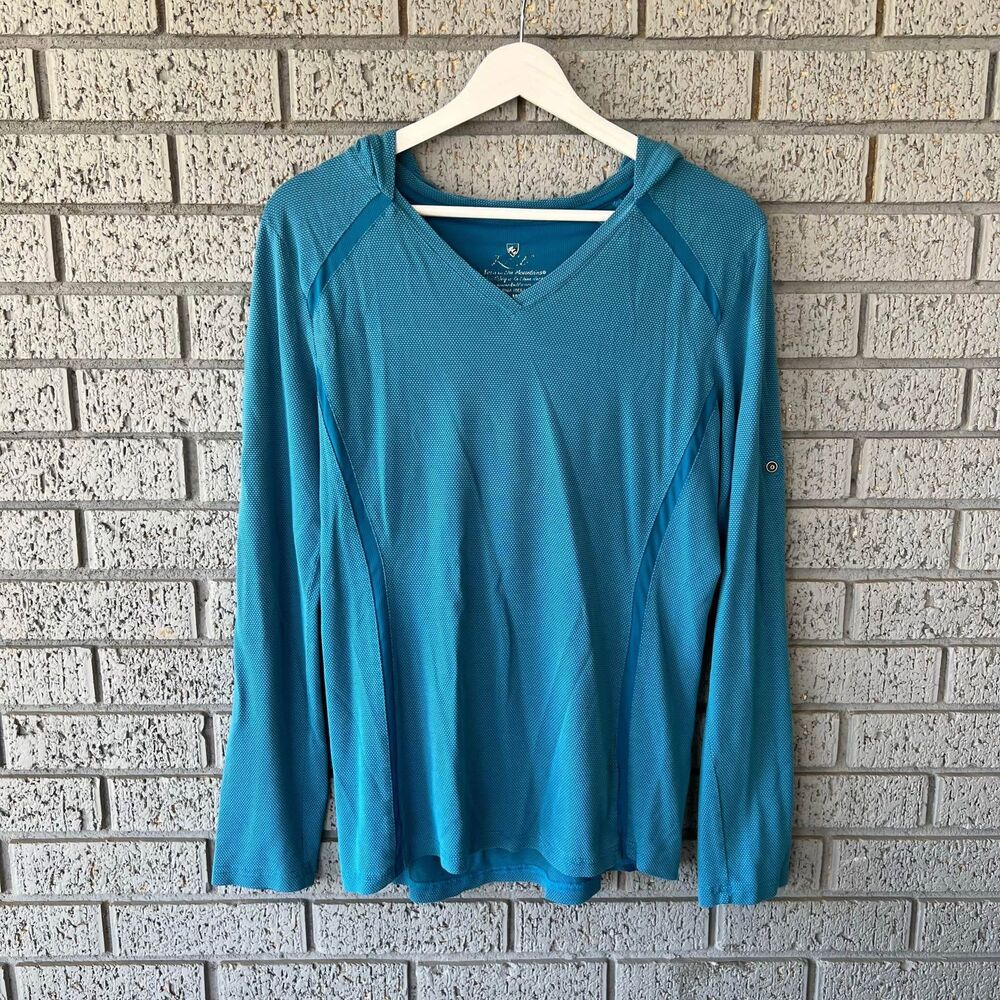 Kuhl Hooded Sweatshirt Size Medium Blue Hiking Gorpcore